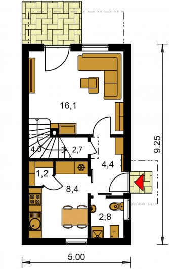 Plan de sol du rez-de-chaussée - TREND 261